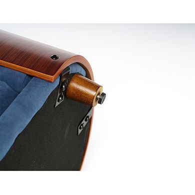 Scandinavian Elevated Pet Sofa with Solid Wood Legs for Small Dogs