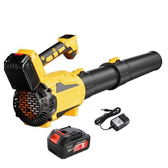 21V Cordless Leaf Blower 650CFM with 4.0Ah Battery and Charger