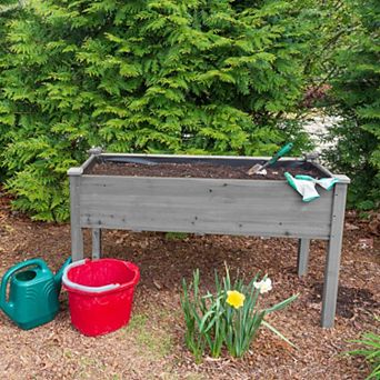 48x24x30 inch Raised Garden Bed with Legs, Elevated Wooden Planter Box for Outdoor Plants