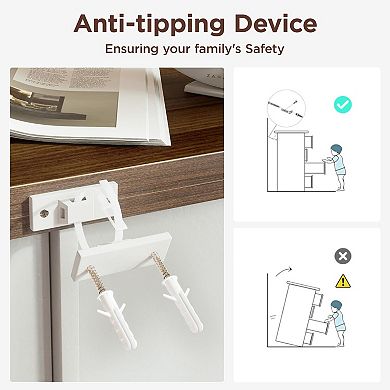 Record Player Stand with Vinyl Storage Cabinet,47" Wood Turntable Table Open and Closed Shelf Holder
