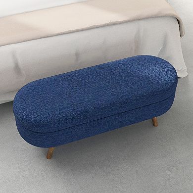 43.5" Ottoman with Storage, Storage Ottoman Bench, Linen End of Bed Bench, Holds up to 330 lb