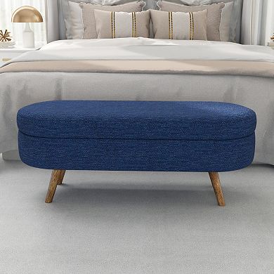 43.5" Ottoman with Storage, Storage Ottoman Bench, Linen End of Bed Bench, Holds up to 330 lb