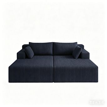 Cloud Sectional Sofa with Chaise, Modern Modular Deep Seat Corduroy Couch, No Assembly Required