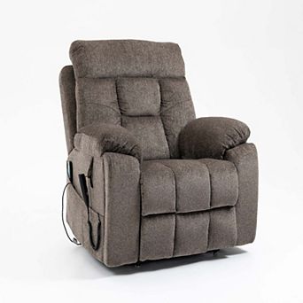 Power Lift Recliner for Elderly, 180° Flat Lay, Massage and Heat, 400lbs