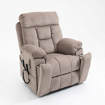 Power Lift Recliner for Elderly, 180° Flat Lay, Massage and Heat, 400lbs
