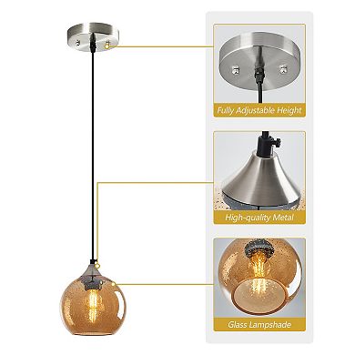 Globe Pendant Lighting Modern Pendant Light Fixtures for Kitchen Island Bedroom Living Dining Room