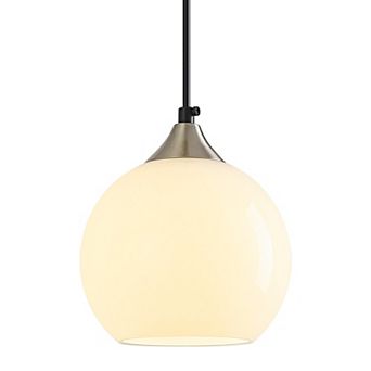 ZLAIQB 1-Light 2Pack Modern Glass Globe 5.9" Pendant Light