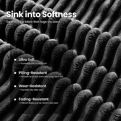 Ovios 134.6" No Assembly Sectional Sofa Set w/ High Density Foam & Comfy Seating, Plush Fabric