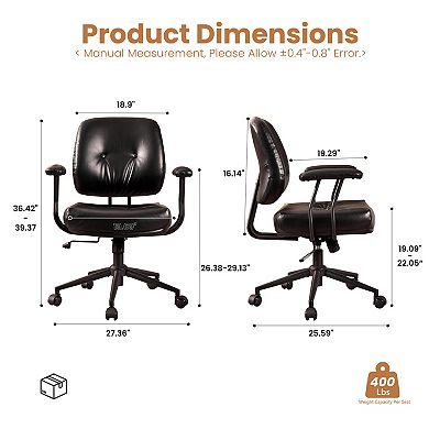 Ovios Executive Office Chair w/ Recline Function, Ergonomic Desk Chair w/ Comfy Lumbar Support