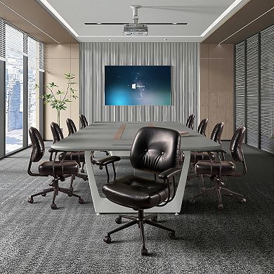 Ovios Executive Office Chair w/ Recline Function, Ergonomic Desk Chair w/ Comfy Lumbar Support