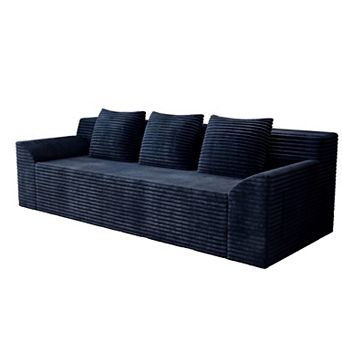 71" 3-Seater Corduroy Sofa, Deep Seat Couch & Comfy Loveseat for Living Room, No Assembly