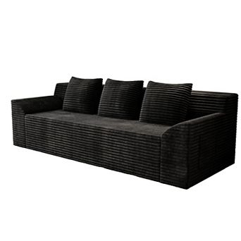 71" 3-Seater Corduroy Sofa, Deep Seat Couch & Comfy Loveseat for Living Room, No Assembly