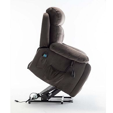 Power Lift Recliner, Wide Seat Massage Chair with Heat
