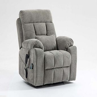 Extra Wide Power Lift Recliner with Massage, Heat and Dual OKIN Motors