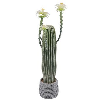 Artificial Cactus,Faux Cactus,Realistic Fake Cactus Plant,Tall Fake Plant With Planter For Home