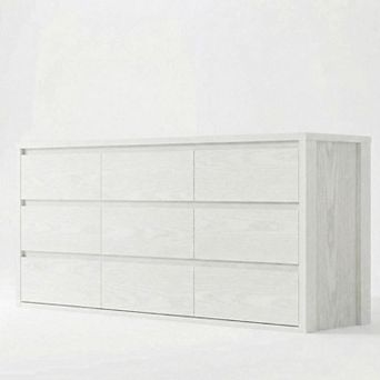 9 Drawer Dresser for Bedroom, Wood Chest of Drawers Handle Free, for Living Room, Hallway Entryway