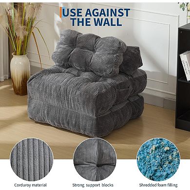 ANIXOL Single Convertible Sleeper Chair Folding Sofa Bed with Pillow