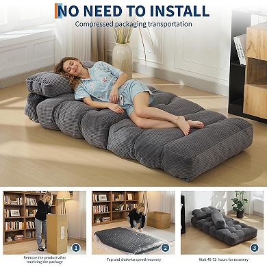 ANIXOL Single Convertible Sleeper Chair Folding Sofa Bed with Pillow