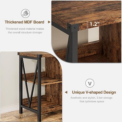 8 Cube Storage Organizer Bookshelf,2 Tier Horizontal Bookcase,Low Book Shelf,Entryway Table