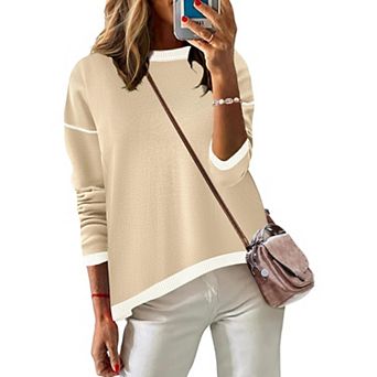 Zeagoo Women's Long Sleeve Dressy Casual Business Work Pullover Sweater Tops
