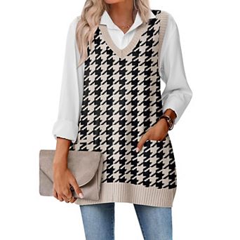 Zeagoo Sleeveless Vest for Women V Neck Knit Sweaters Trendy Fall Vests