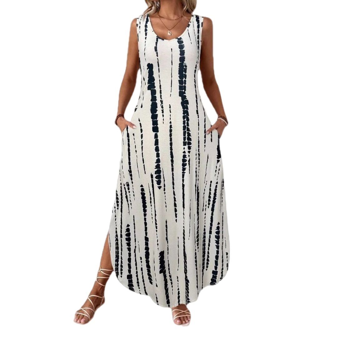Женские платья Casual Loose Flowy Beach Dress with Pockets Flare Midi Tank Dress
