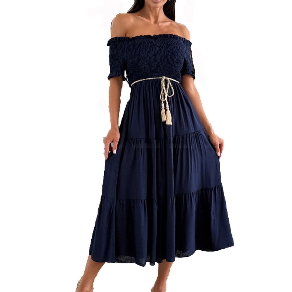 off shoulder boho maxi dress Off-The-Shoulder Boho Maxi Dress