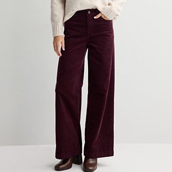 Women's Sonoma Goods For Life® High Rise Wide Leg Corduroy Pants