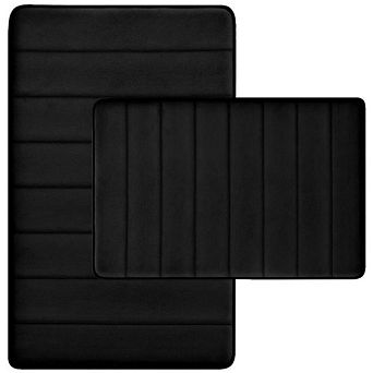 2 pc Memory Foam Bath Rugs Set 32x20 24x16 Inch