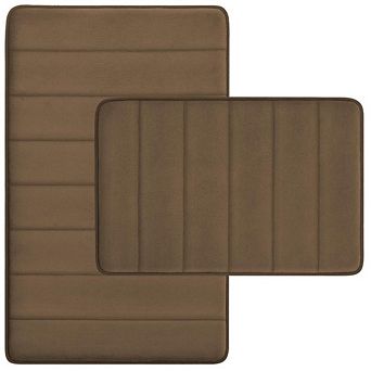 2 pc Memory Foam Bath Rugs Set 32x20 24x16 Inch