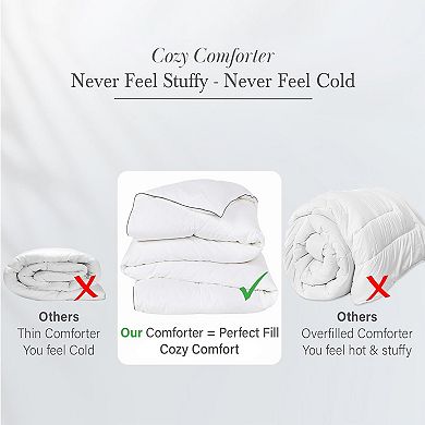 California Design Den Down Alternative Comforter - Quilted, Fluffy and Soft, Machine Washable