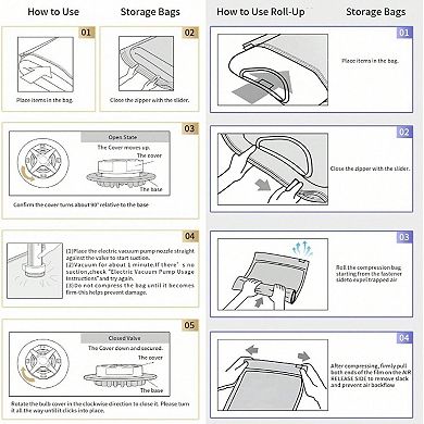 Vacuum Storage Bags, 6000pa Cordless Pump, Maximize Space, Reusable