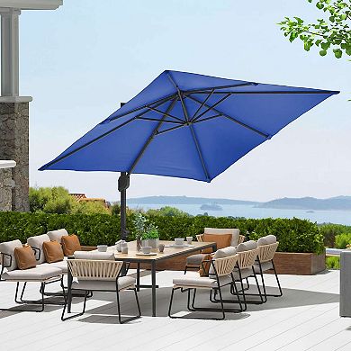 10-Ft Square Patio Umbrella - High Quality - Durable Design for Daily Use - Easy to Use