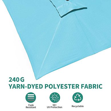 10-Ft Square Patio Umbrella - High Quality - Durable Design for Daily Use - Easy to Use