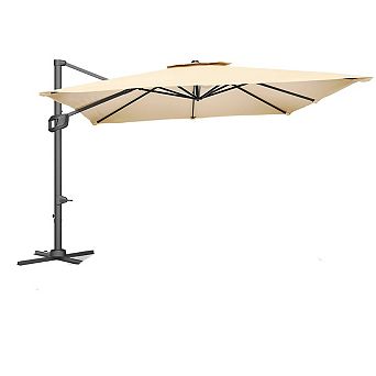 10-Ft Square Patio Umbrella - High Quality - Durable Design for Daily Use - Easy to Use