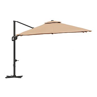 10-Ft Square Patio Umbrella - High Quality - Durable Design for Daily Use - Easy to Use