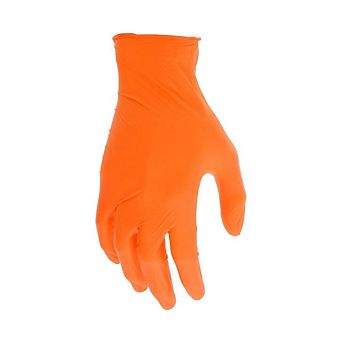 Orange Nitrile Work Gloves