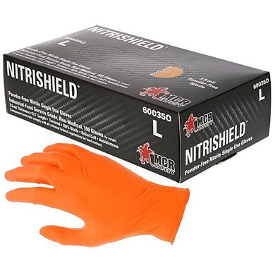 Orange Nitrile Work Gloves
