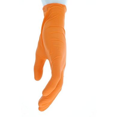 Orange Nitrile Work Gloves