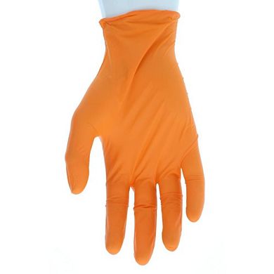 Orange Nitrile Work Gloves