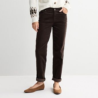 Women's Sonoma Goods For Life® Mid Rise Corduroy Boyfriend Pants