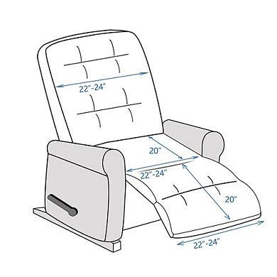Stonecrest Corduroy Recliner Chair Cover, Stay in Place