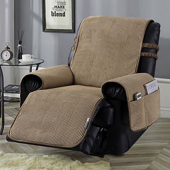 Stonecrest Corduroy Recliner Chair Cover, Stay in Place