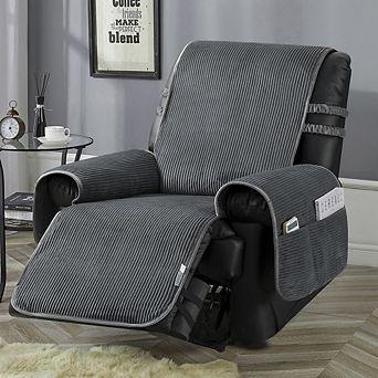 Stonecrest Corduroy Recliner Chair Cover, Stay in Place