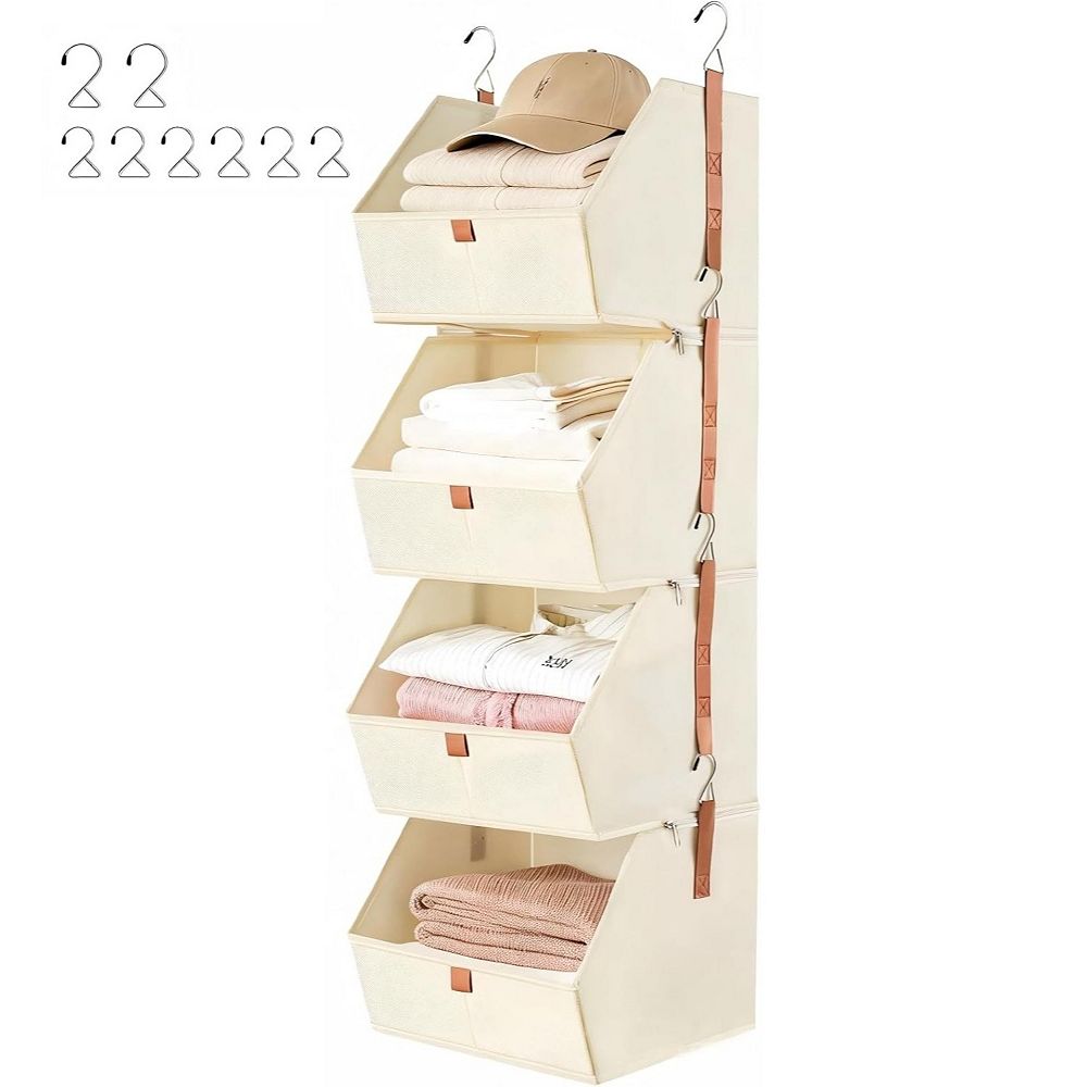 Hanging Closet Organizer Foldable Disassemblable Storage Shelves