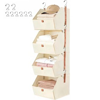 Hanging Closet Organizer Foldable Disassemblable Storage Shelves