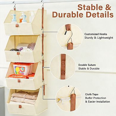 Hanging Closet Organizer Foldable Disassemblable Storage Shelves