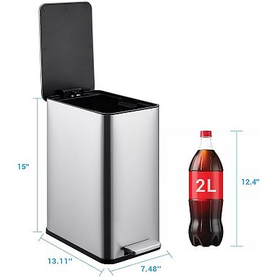 10-Liter Small Bathroom Step Trash Can with Soft - High Quality - Durable Design for Daily Use