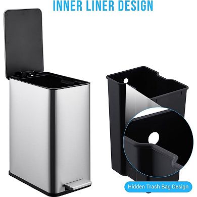 10-Liter Small Bathroom Step Trash Can with Soft - High Quality - Durable Design for Daily Use
