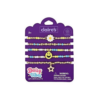 Claire's Daisy Vibes 5-Piece Bracelets Set